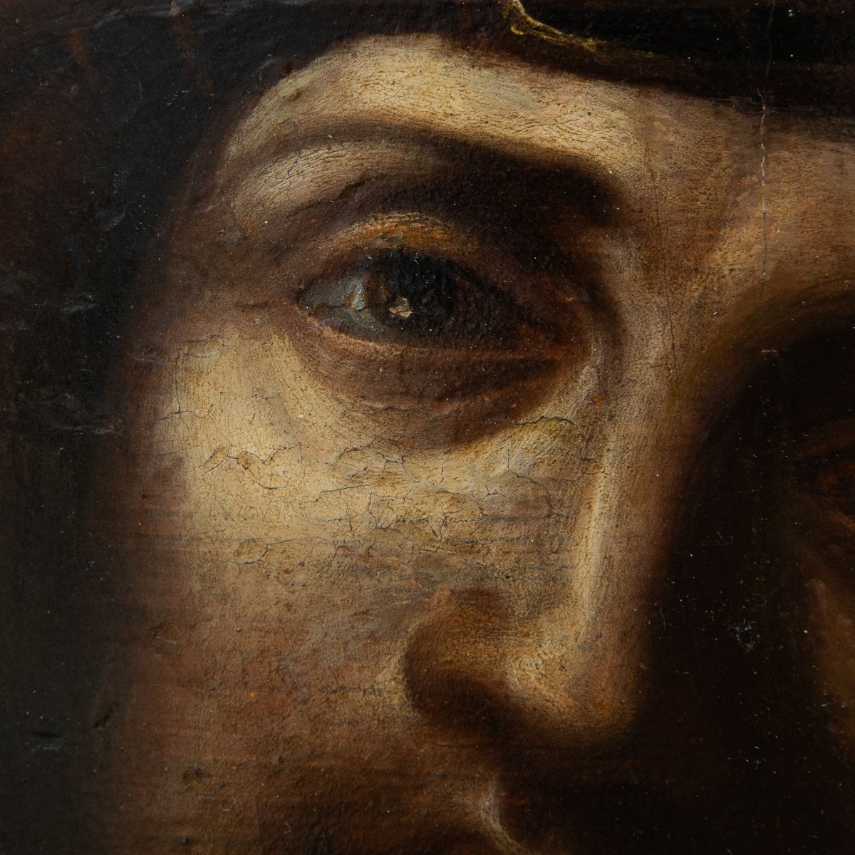 Ecce Homo, huile sur bois, XVIIe siècle-photo-1