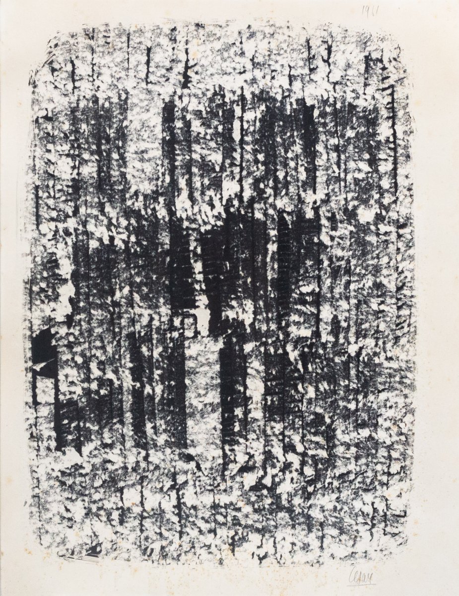 César Baldaccini, Arrachage, signé et daté, 1961