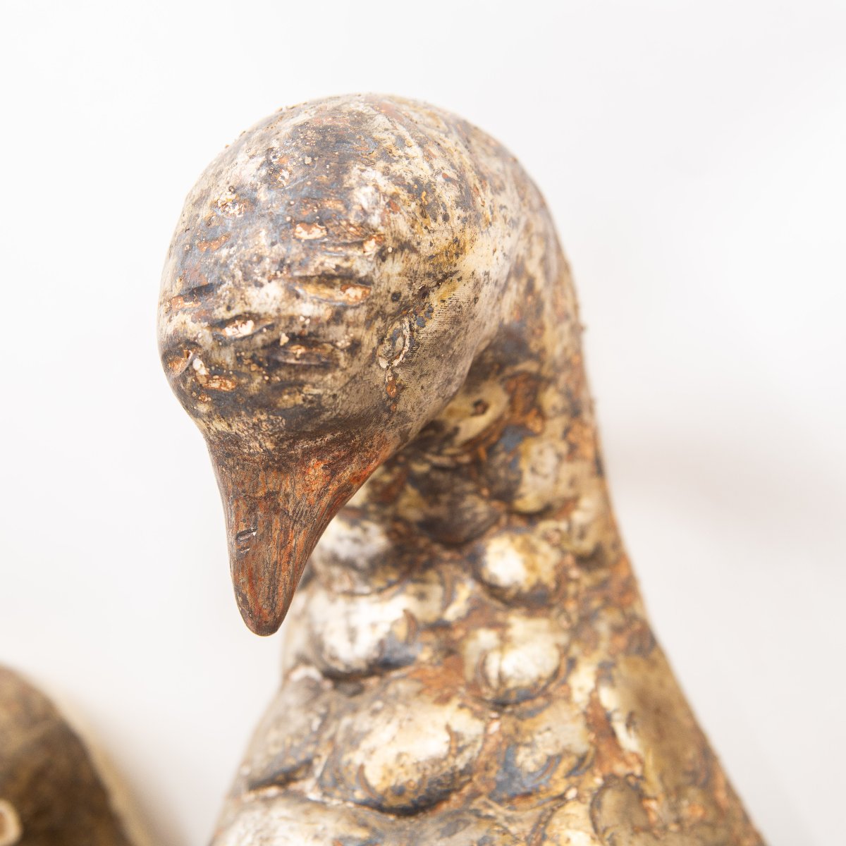 Aigle, sculpture en bois laqué, XVIIe siècle-photo-4