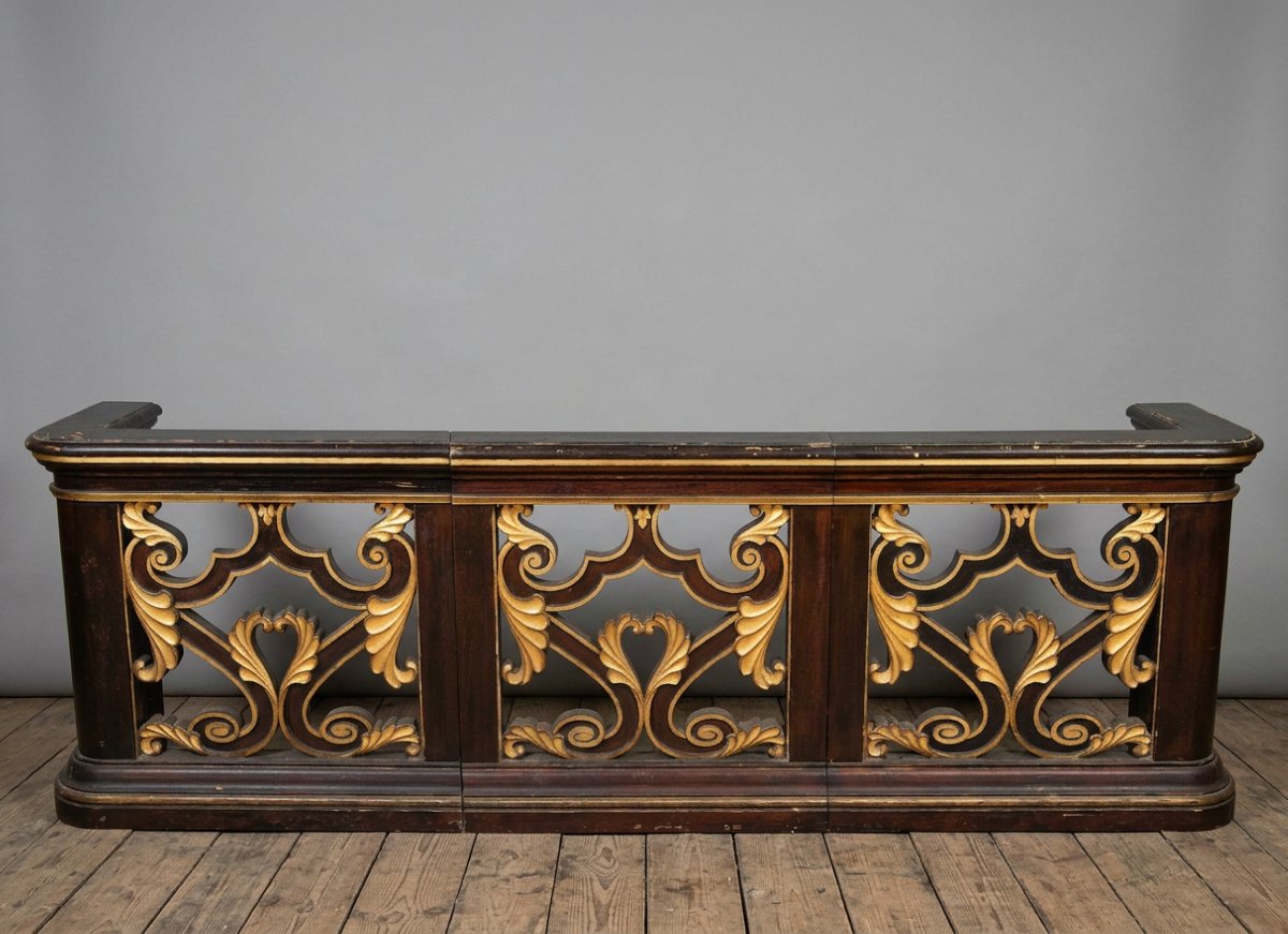 Carved And Gilded Wooden Balustrade, Late 17th–early 18th Century