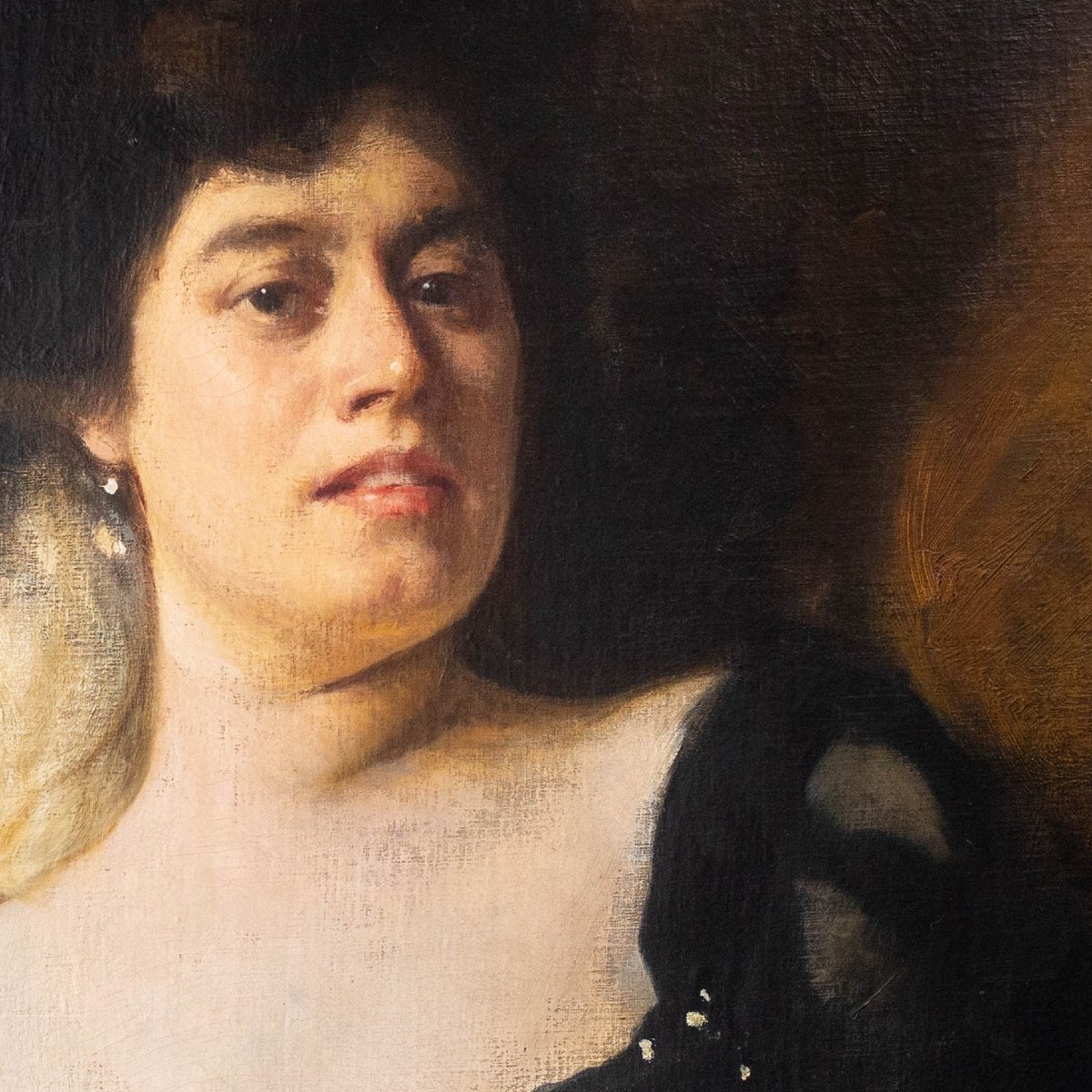  Giacomo Grosso, « Nobildonna », huile sur toile, 19(04), signée et datée-photo-4