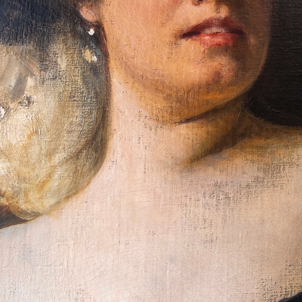  Giacomo Grosso, « Nobildonna », huile sur toile, 19(04), signée et datée-photo-1