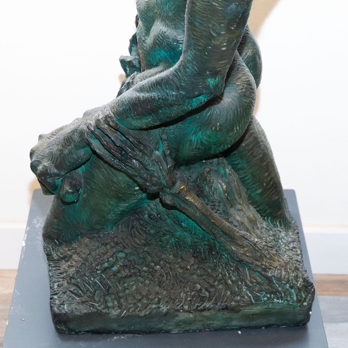 Patinated Plaster Sculpture, *ultimo Sospiro*, Signed, 1957-photo-6