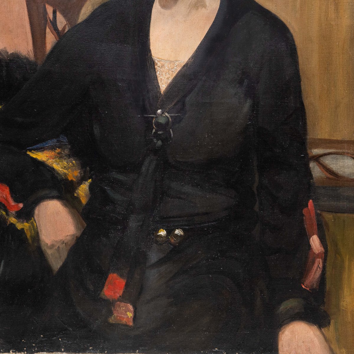 Portrait Of A Woman, Oil On Canvas, Signed, 1930s/1940s-photo-4