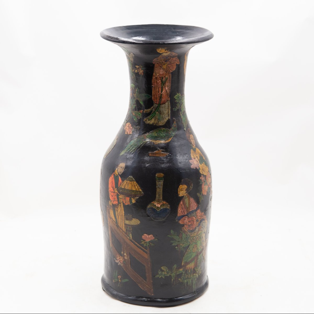 Terracotta Vase With Papier-mâché, 19th Century