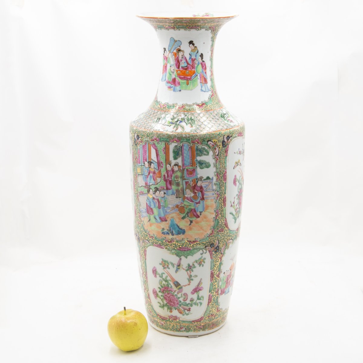 Vase chinois de style Famille Rose, Canton, fin du XIXe siècle - début du XXe siècle-photo-2
