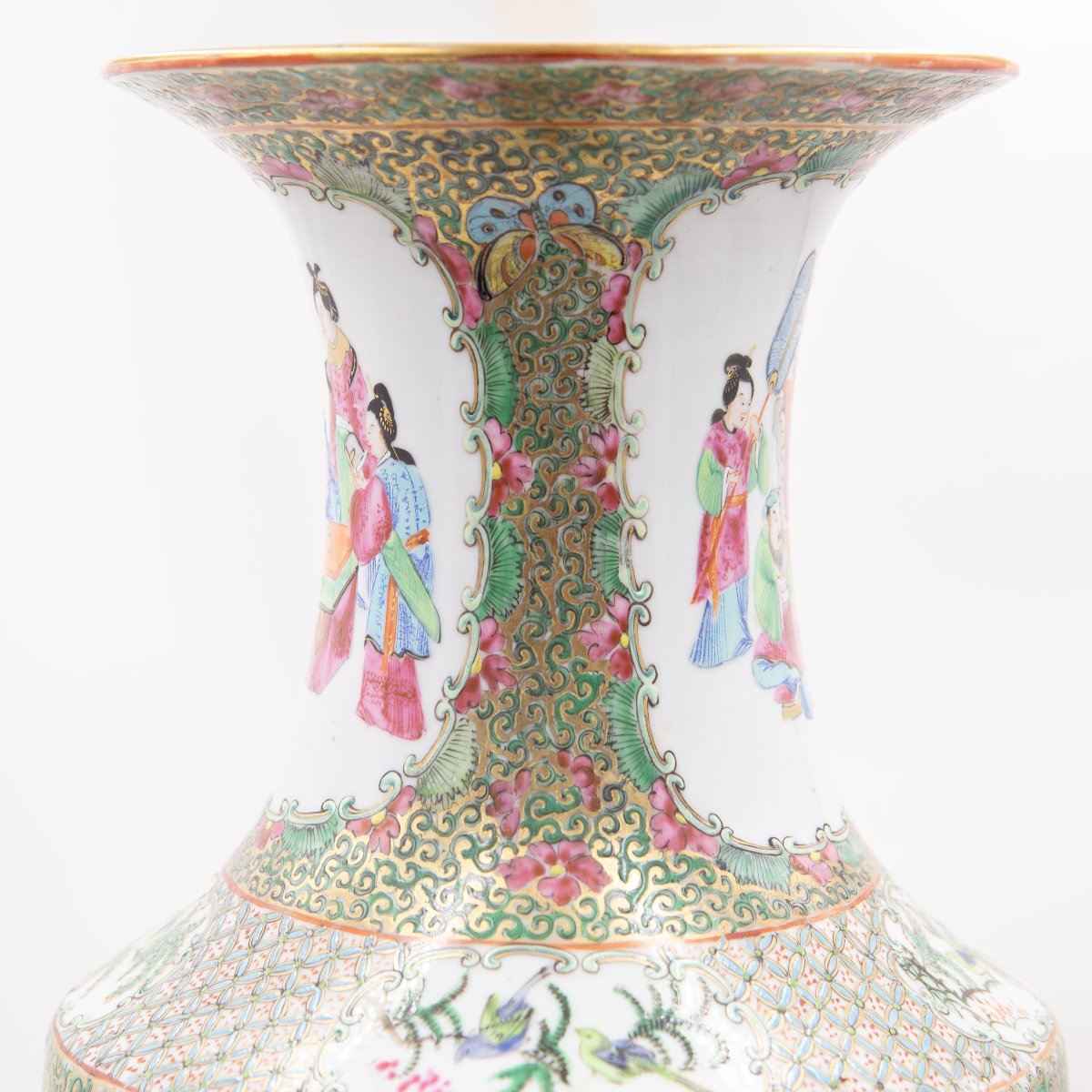 Vase chinois de style Famille Rose, Canton, fin du XIXe siècle - début du XXe siècle-photo-6