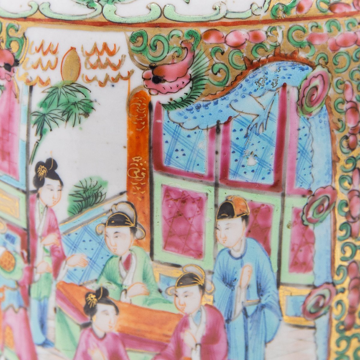 Paire de vases chinois de Canton de la famille rose, XIXe/XXe siècle  -photo-3