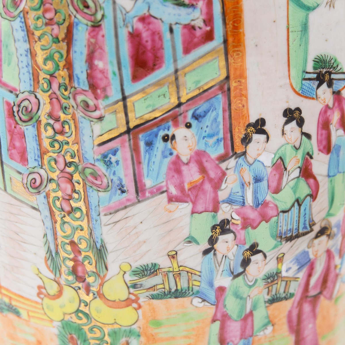 Paire de vases chinois de Canton de la famille rose, XIXe/XXe siècle  -photo-5