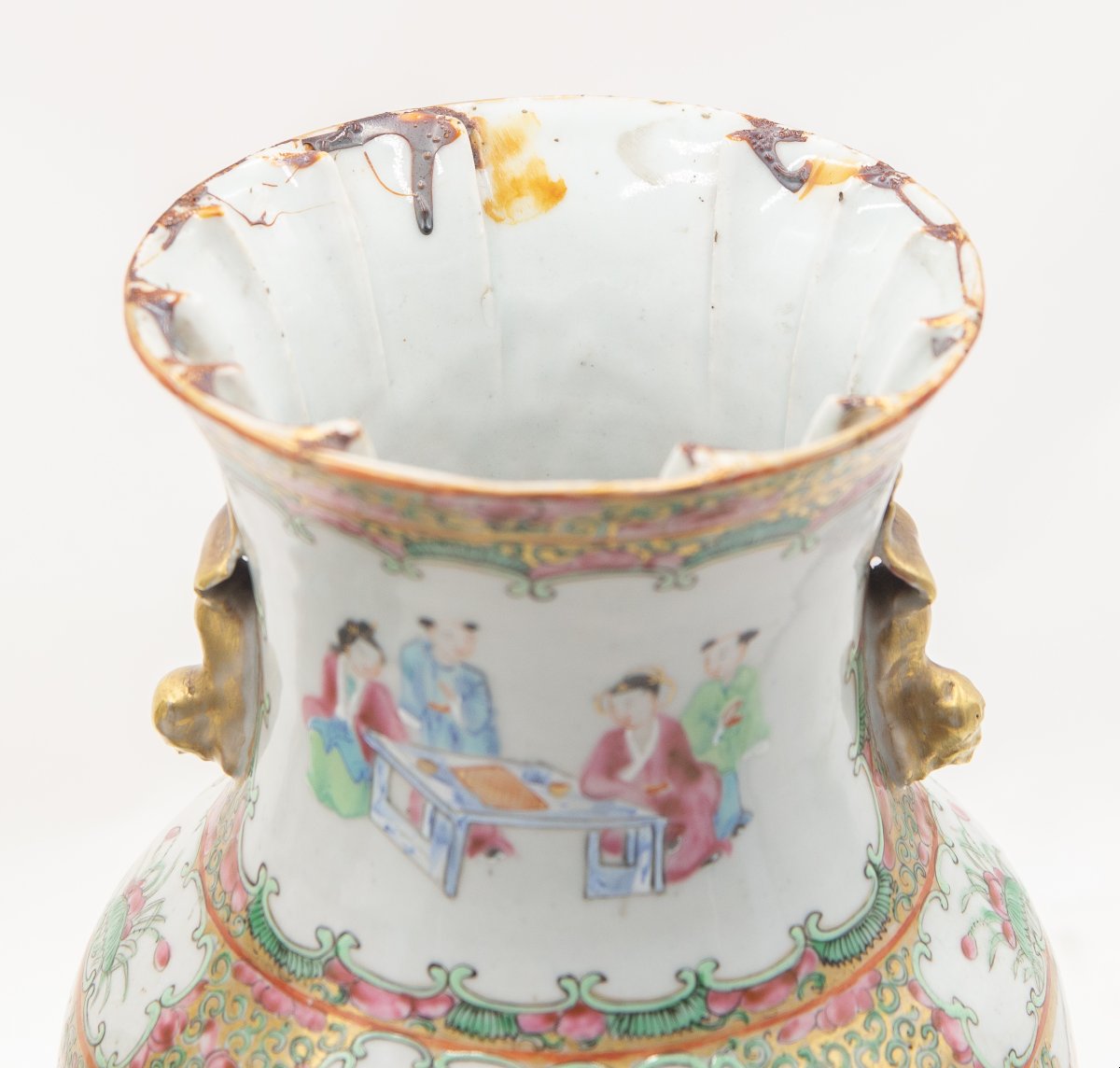 Paire de vases chinois de Canton de la famille rose, XIXe/XXe siècle  -photo-7