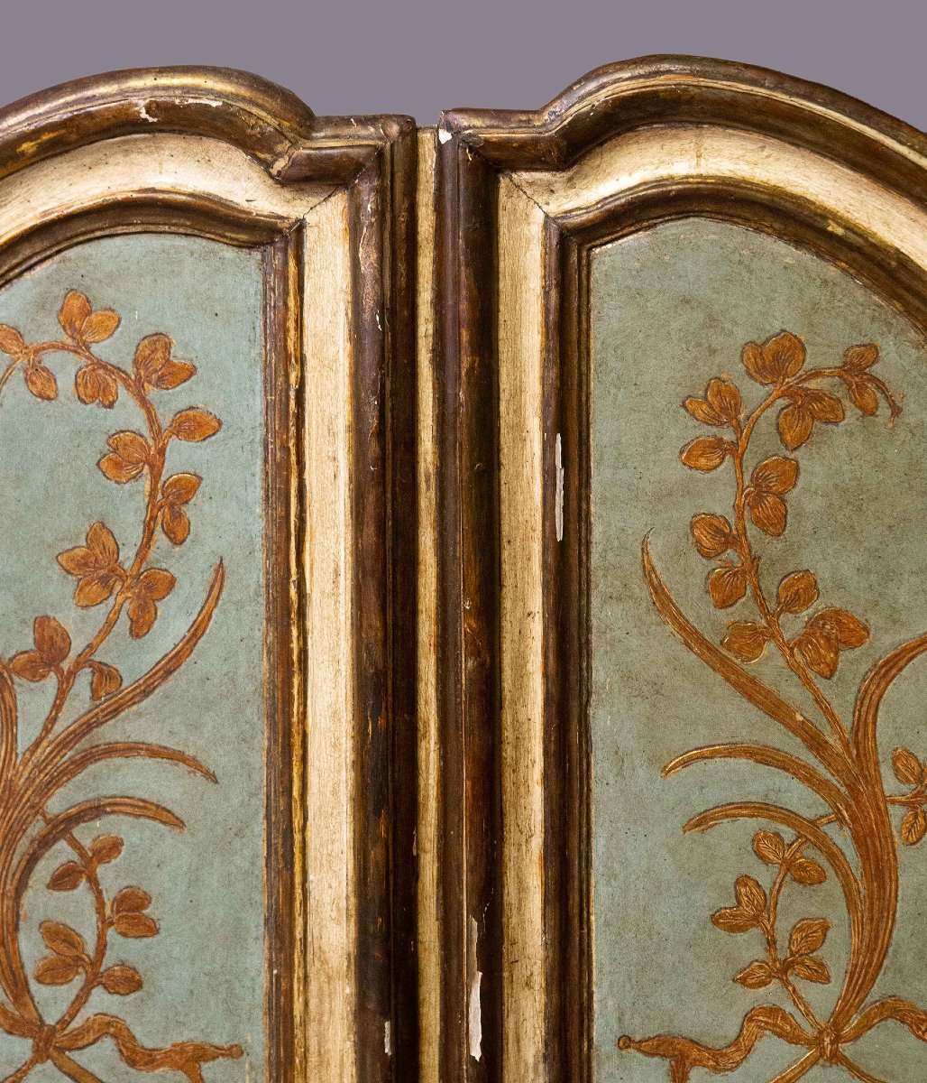 Paire de portes datant du XVIIIe siècle, en bois laqué -photo-4