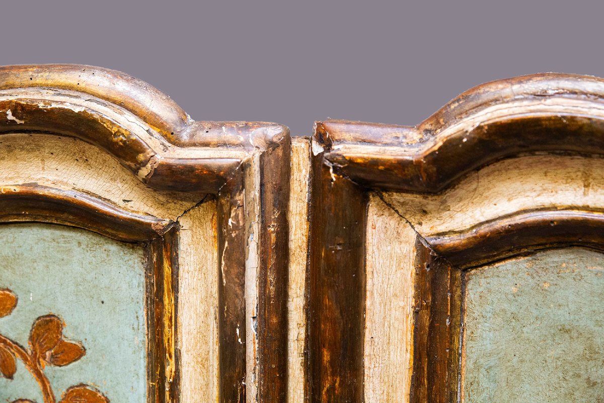 Paire de portes datant du XVIIIe siècle, en bois laqué -photo-4