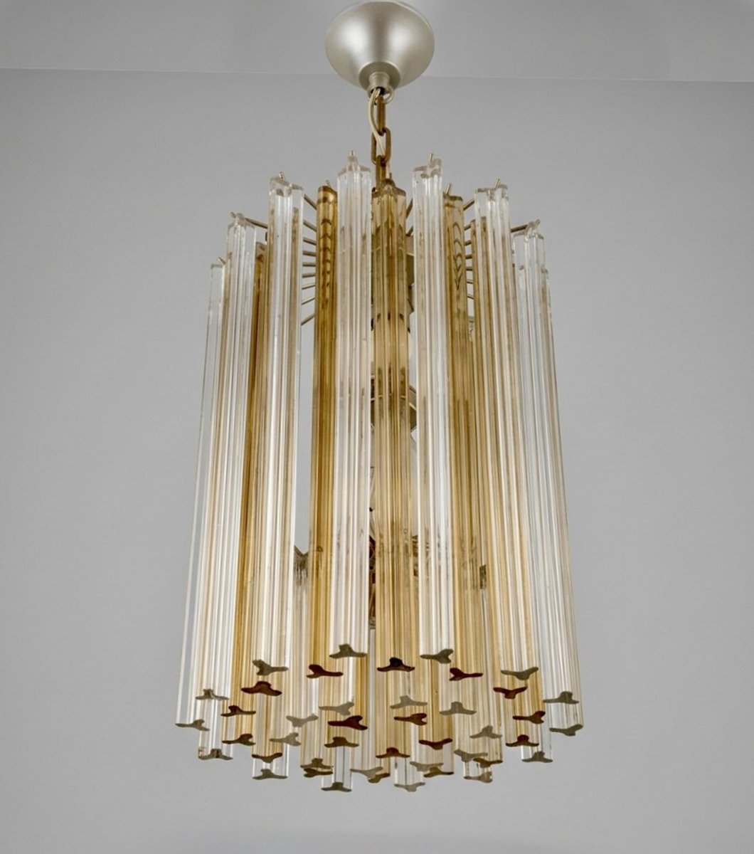 Lustre de Murano, « style » Carlo Scarpa pour Venini, XXe siècle