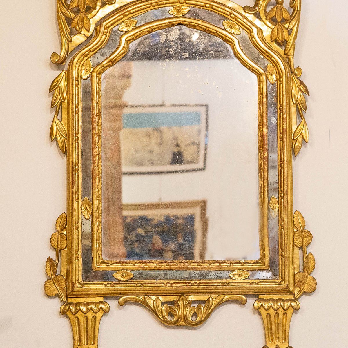 Miroir, en bois doré, Piémont, début du XIXe siècle-photo-2