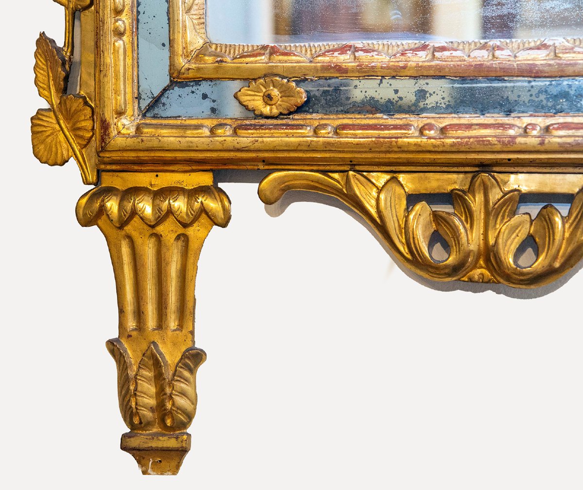 Miroir, en bois doré, Piémont, début du XIXe siècle-photo-1