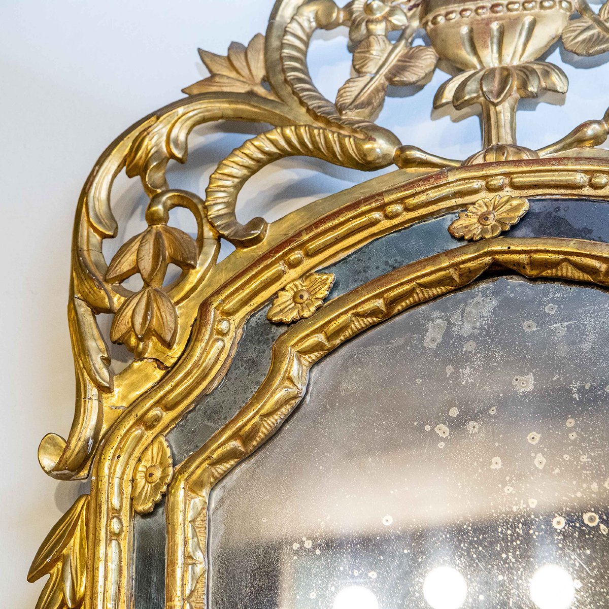Miroir, en bois doré, Piémont, début du XIXe siècle-photo-2