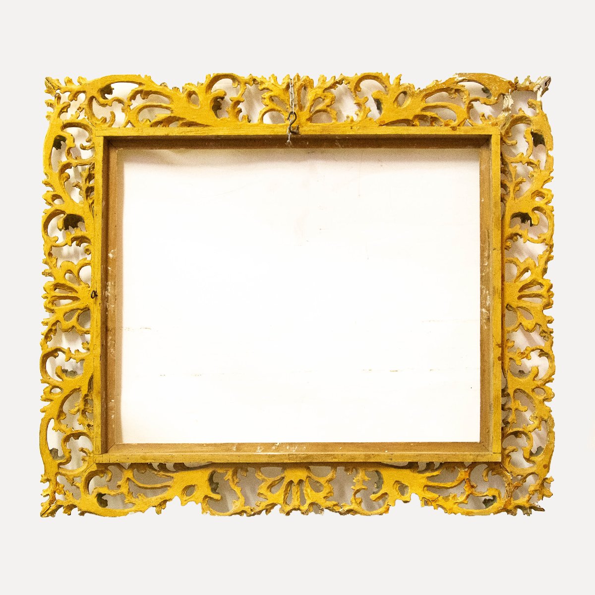 Miroir en bois doré, finement sculpté, XIXe siècle-photo-5