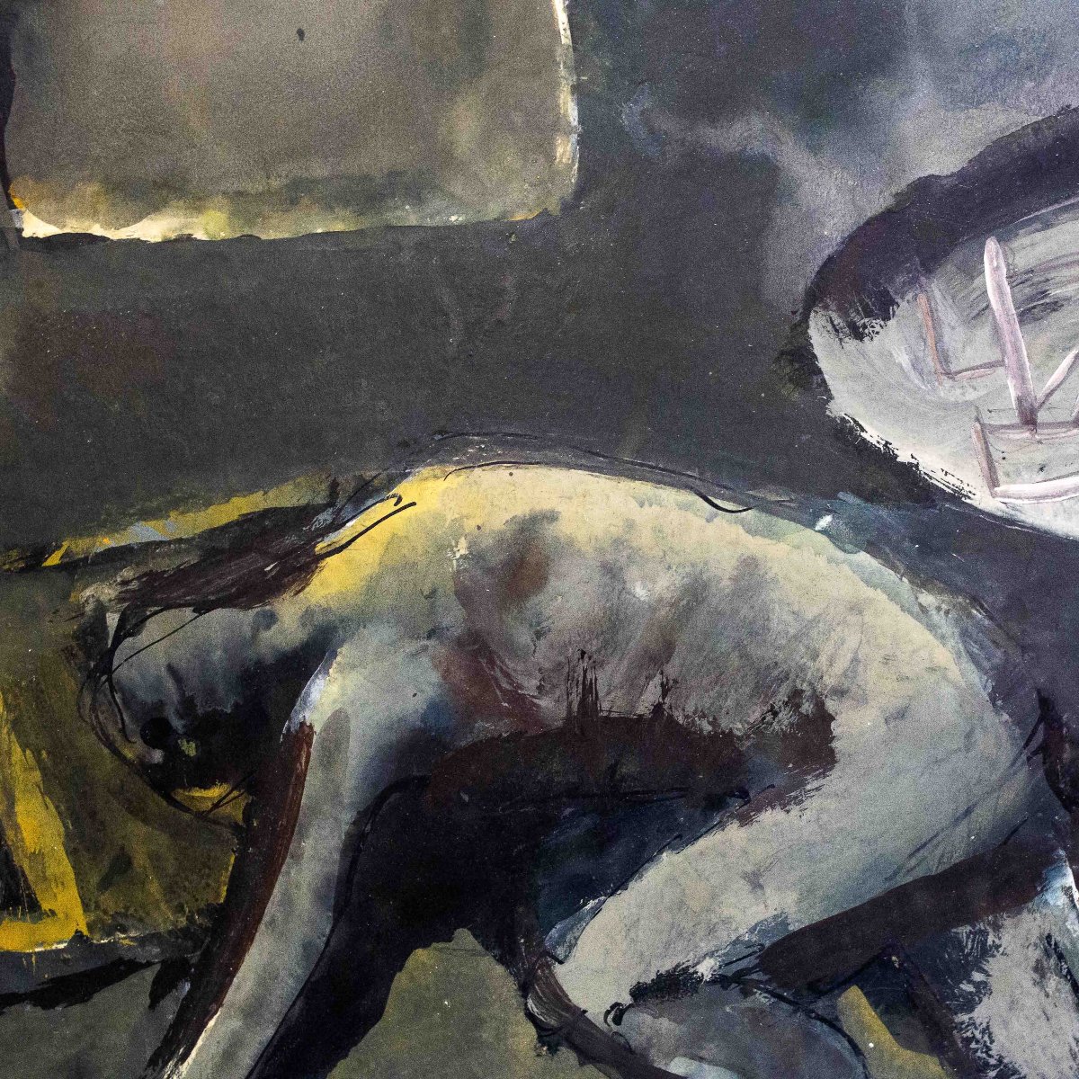 Mario Sironi, « Composition avec personnage »,  signé, vers 1948/1952-photo-3
