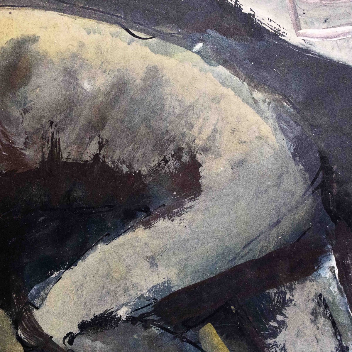 Mario Sironi, « Composition avec personnage »,  signé, vers 1948/1952-photo-1