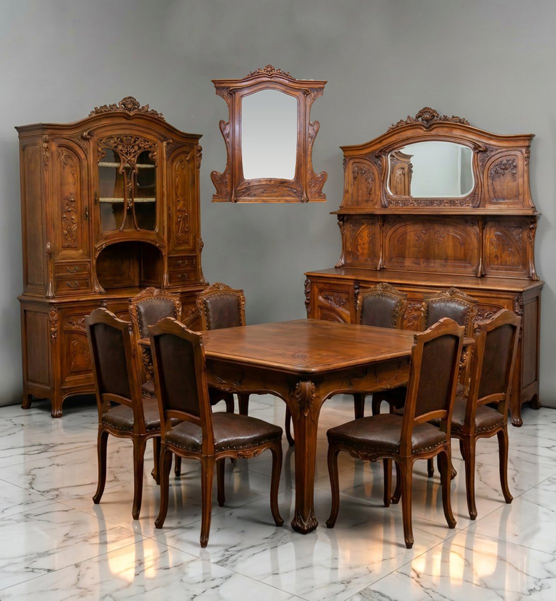 Pierre Mathieu, Salle à manger Art nouveau, fin du XIXe siècle – début du XXe siècle-photo-2