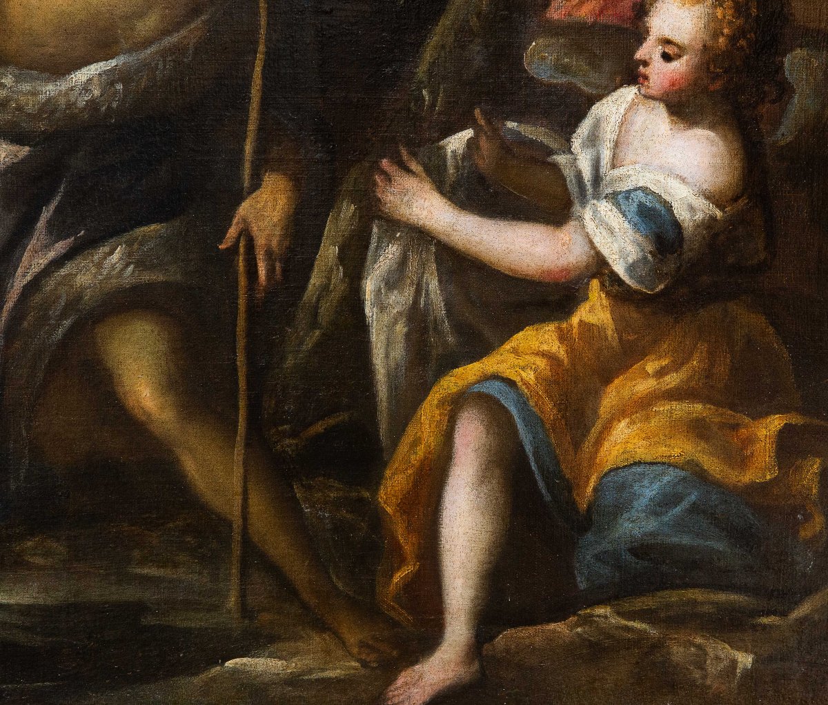 The Baptism Of Christ, Oil On Canvas, 18th Century-photo-1
