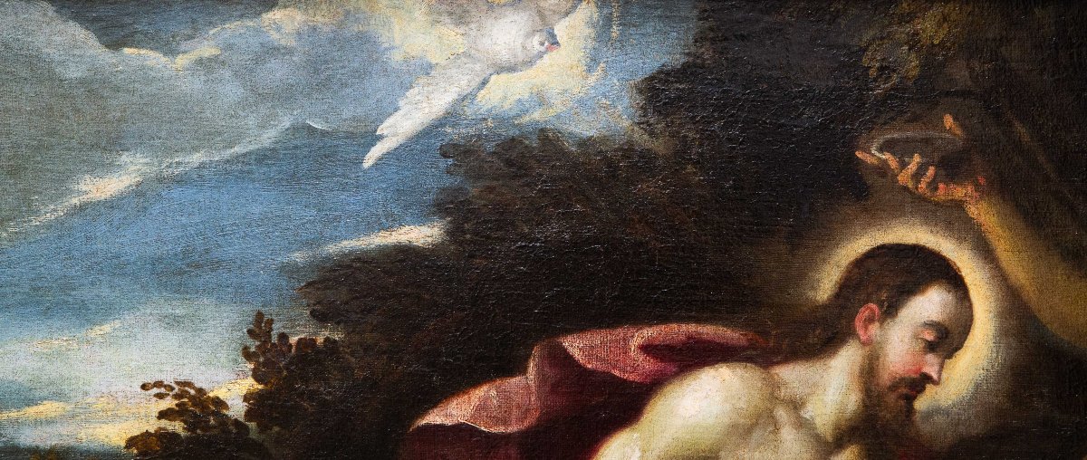 The Baptism Of Christ, Oil On Canvas, 18th Century-photo-3