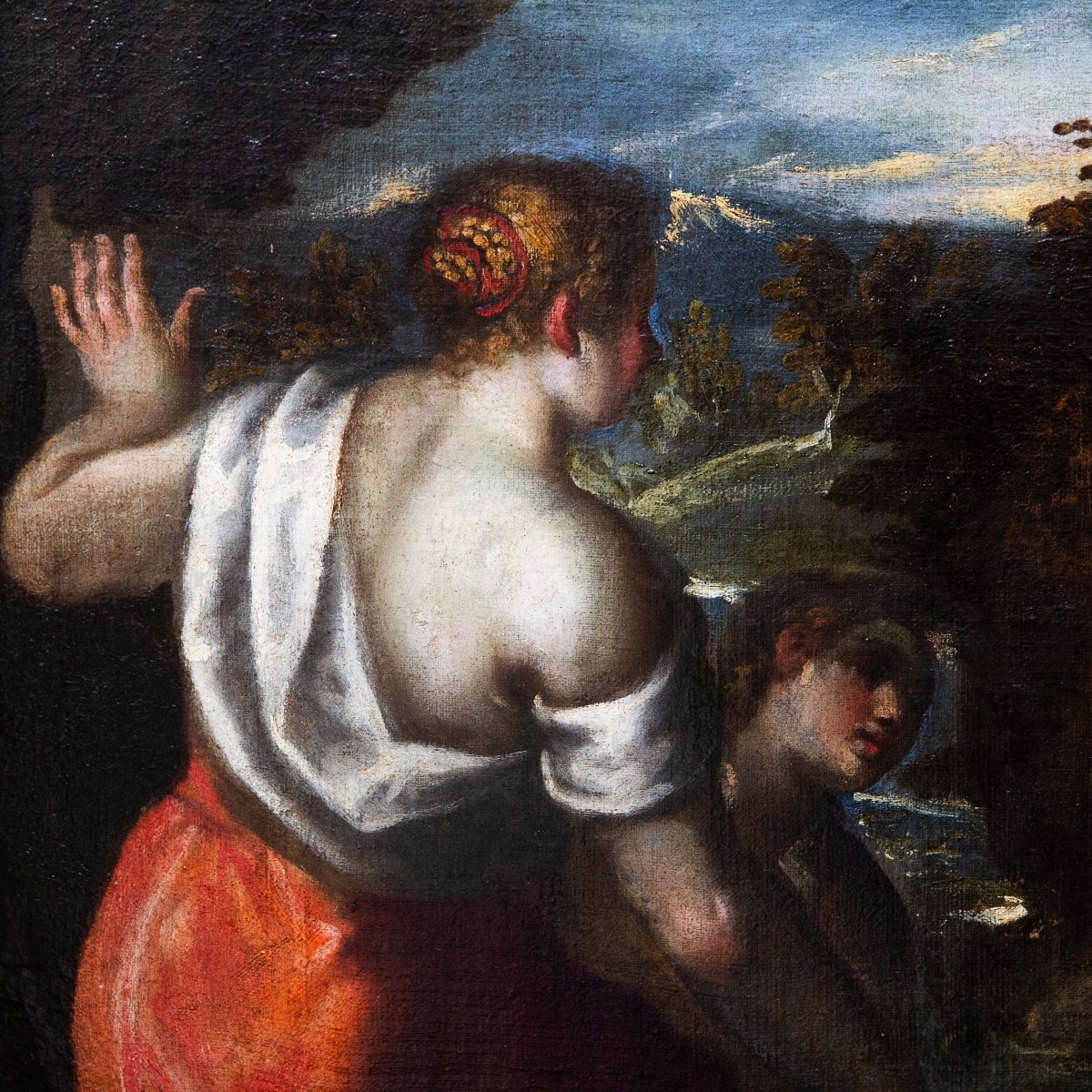 The Baptism Of Christ, Oil On Canvas, 18th Century-photo-4