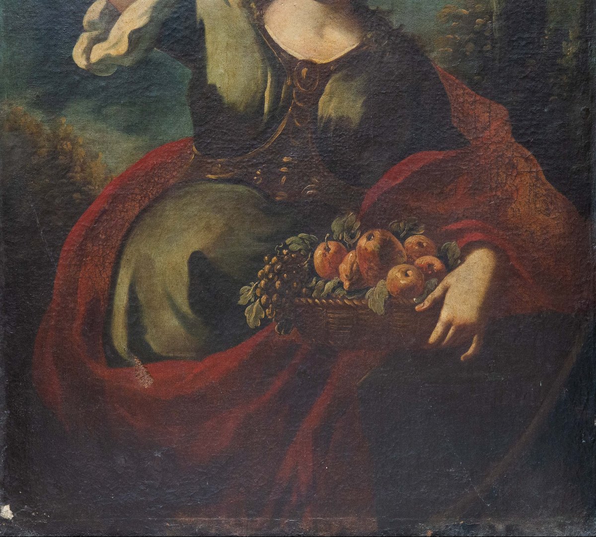« Allégorie de l'automne », huile sur toile, école piémontaise, XVIIIe siècle-photo-3