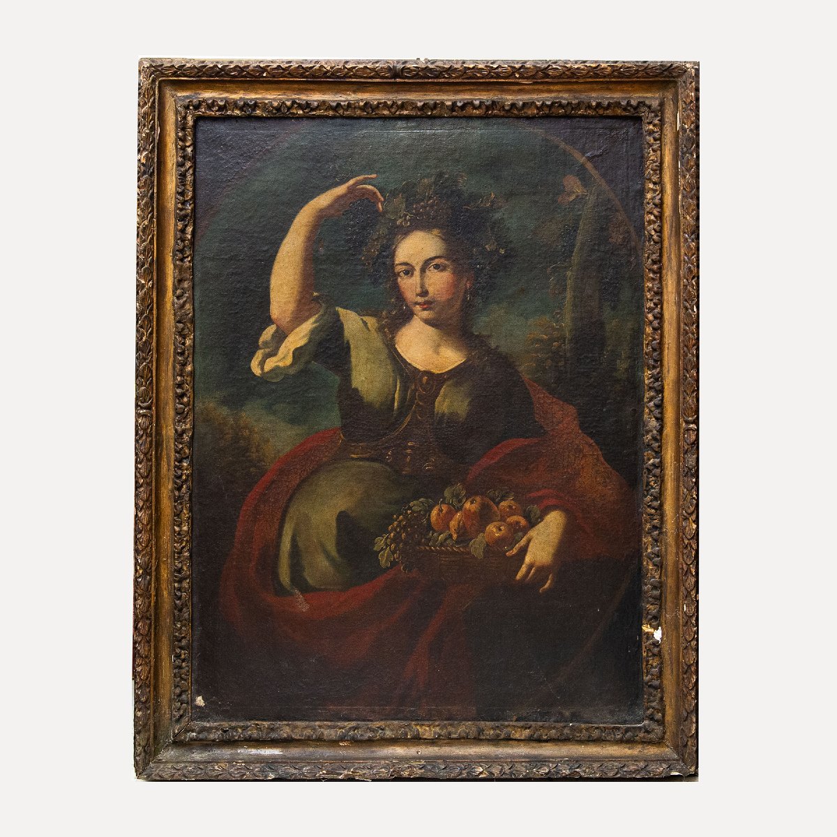 « Allégorie de l'automne », huile sur toile, école piémontaise, XVIIIe siècle-photo-4
