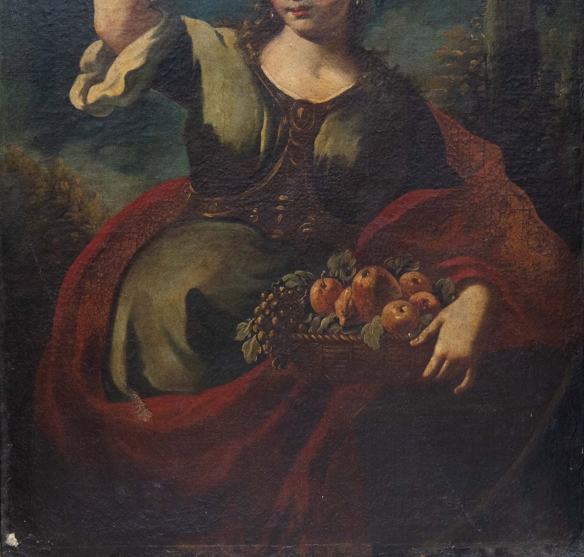 « Allégorie de l'automne », huile sur toile, école piémontaise, XVIIIe siècle-photo-5