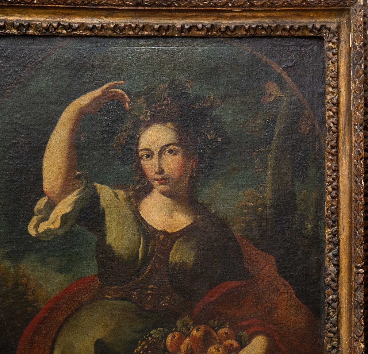« Allégorie de l'automne », huile sur toile, école piémontaise, XVIIIe siècle-photo-8