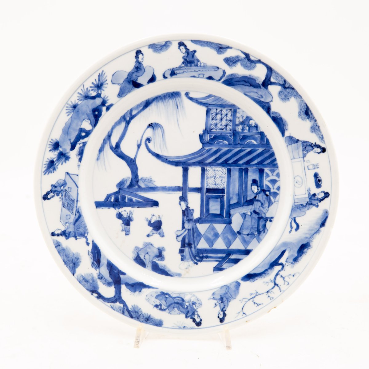 Assiette ancienne, Chine, Kangxi, XIXe siècle