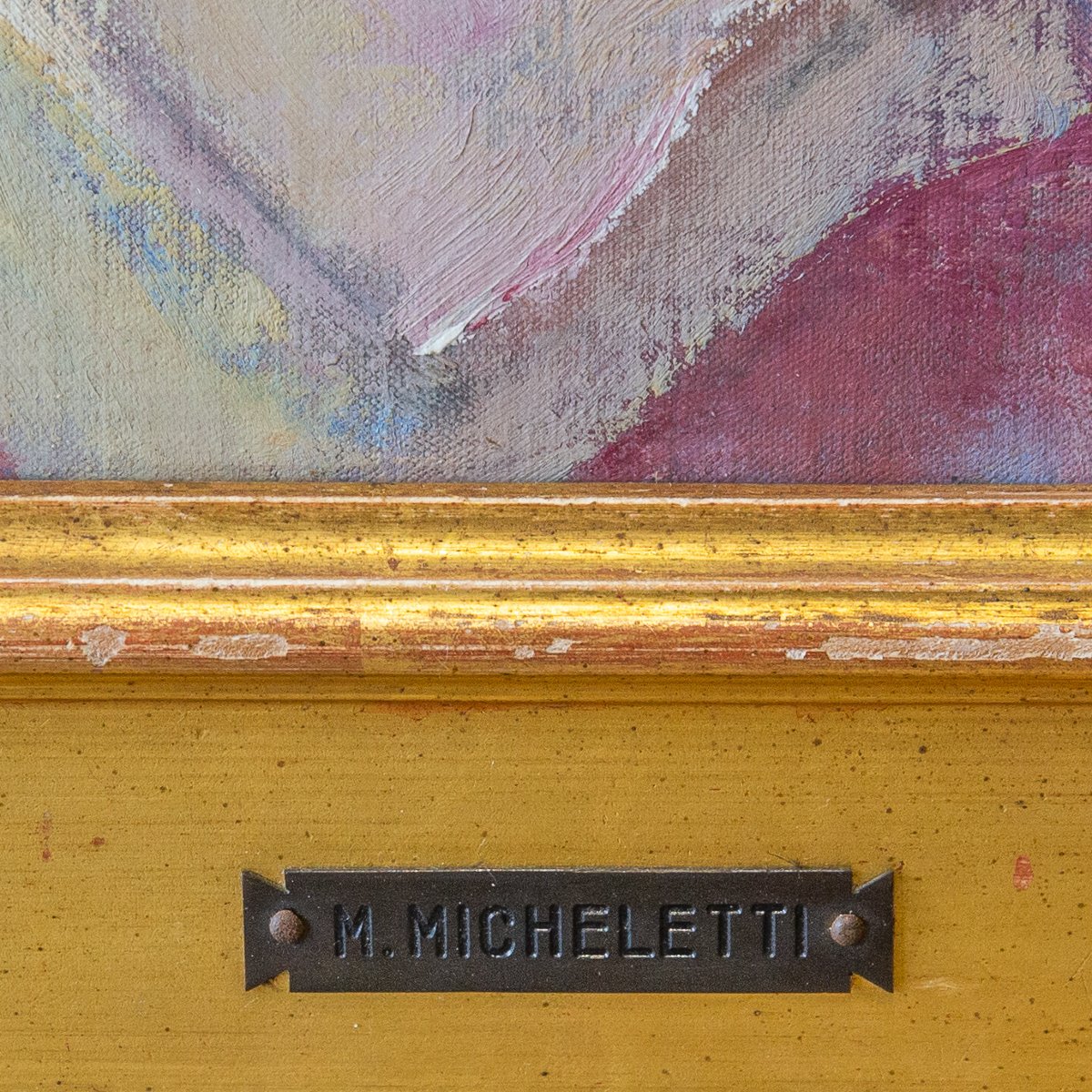 Mario Micheletti, Oil On Plywood, Signed, 20th Century-photo-4
