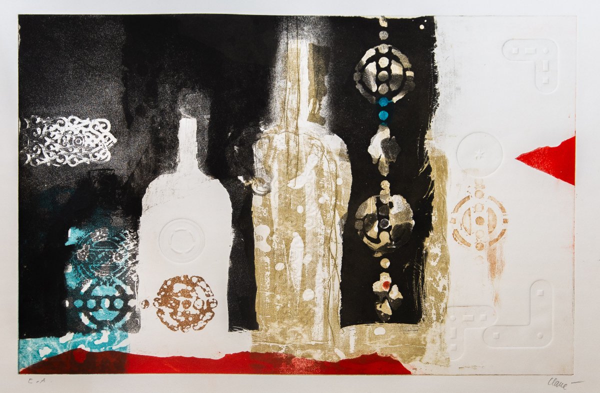 Antoni Clavé, "abstract Composition," Epoca '900-photo-2