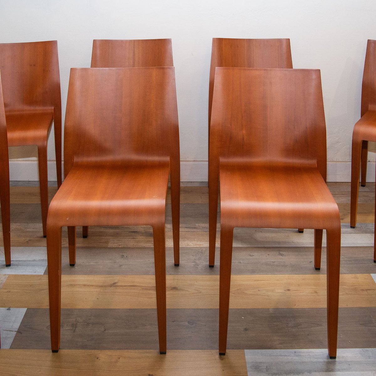 Lot de 8 chaises, Blumer pour Alias, « La Leggera », XXe siècle-photo-3