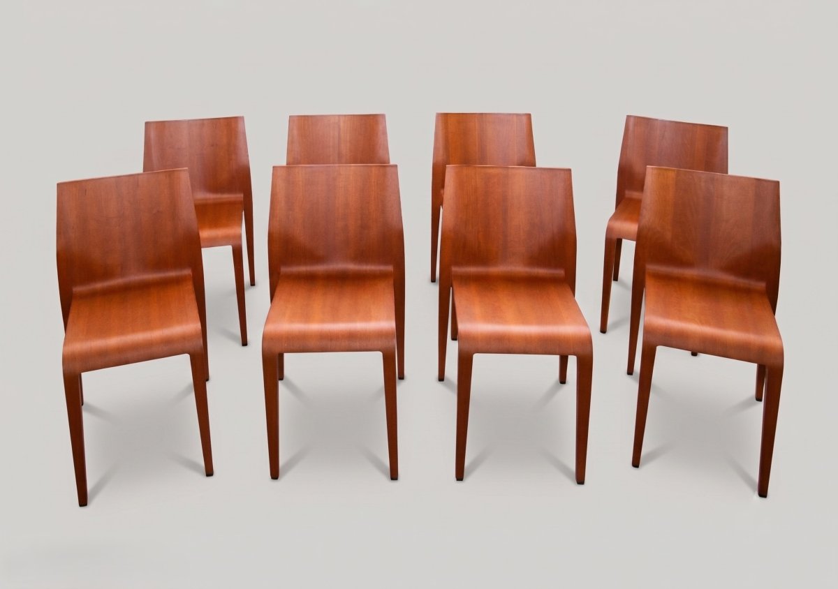 Lot de 8 chaises, Blumer pour Alias, « La Leggera », XXe siècle