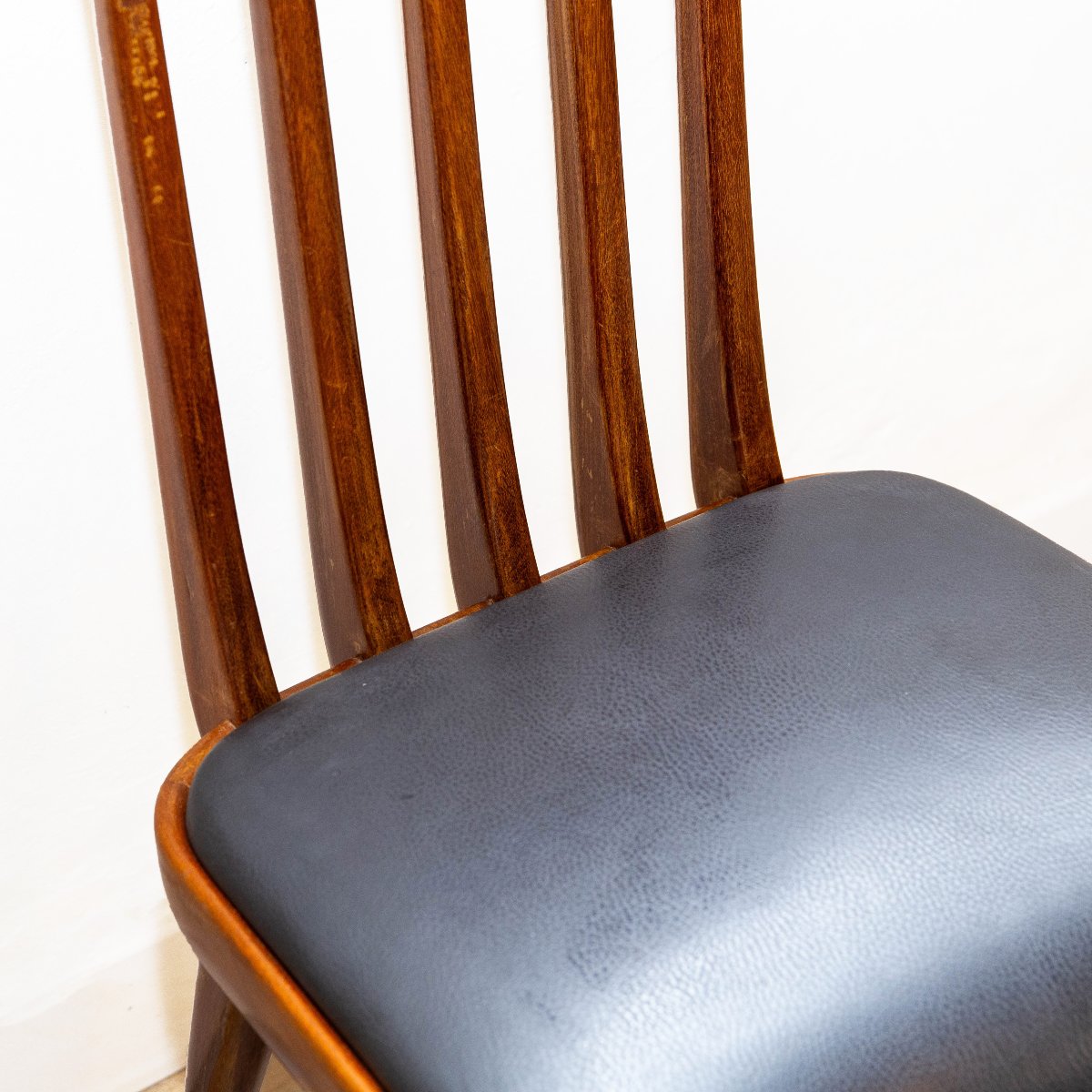 Lot de 6 chaises design, en acajou et sky, années 50-photo-1
