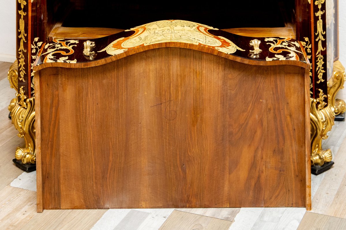 Commode à forme bombée dans le style de Pietro Piffetti, XXe siècle-photo-8