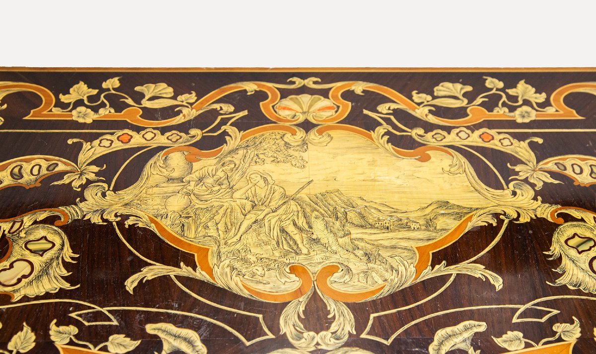 Commode à forme bombée dans le style de Pietro Piffetti, XXe siècle-photo-7