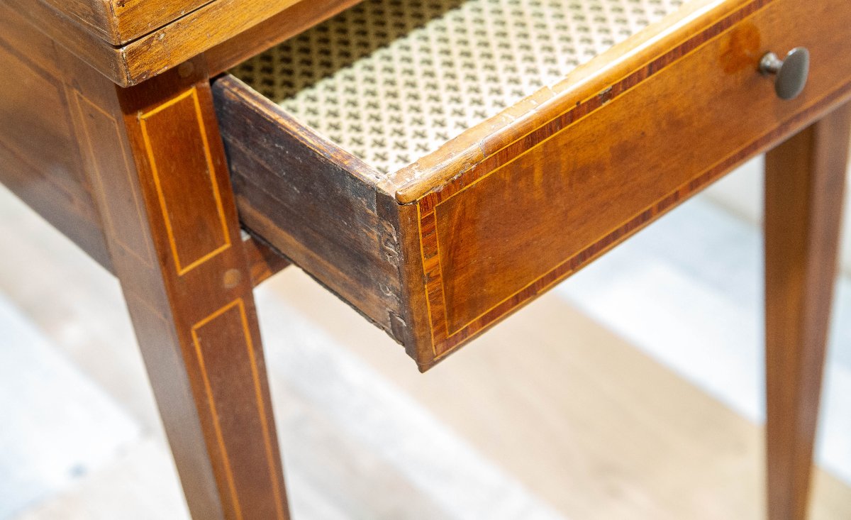 Walnut Game Table, Directoire Style, 19th Century-photo-2