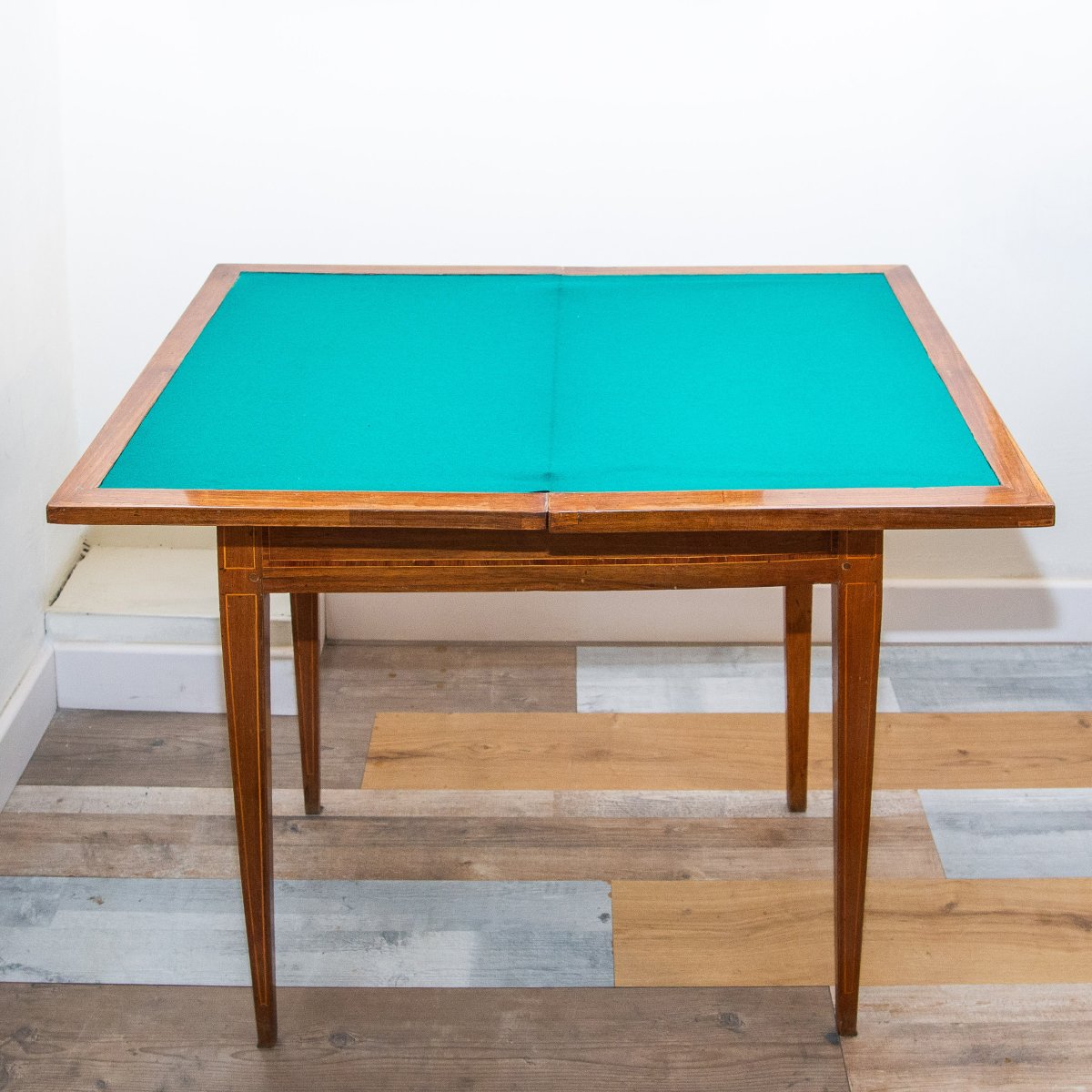 Walnut Game Table, Directoire Style, 19th Century-photo-7