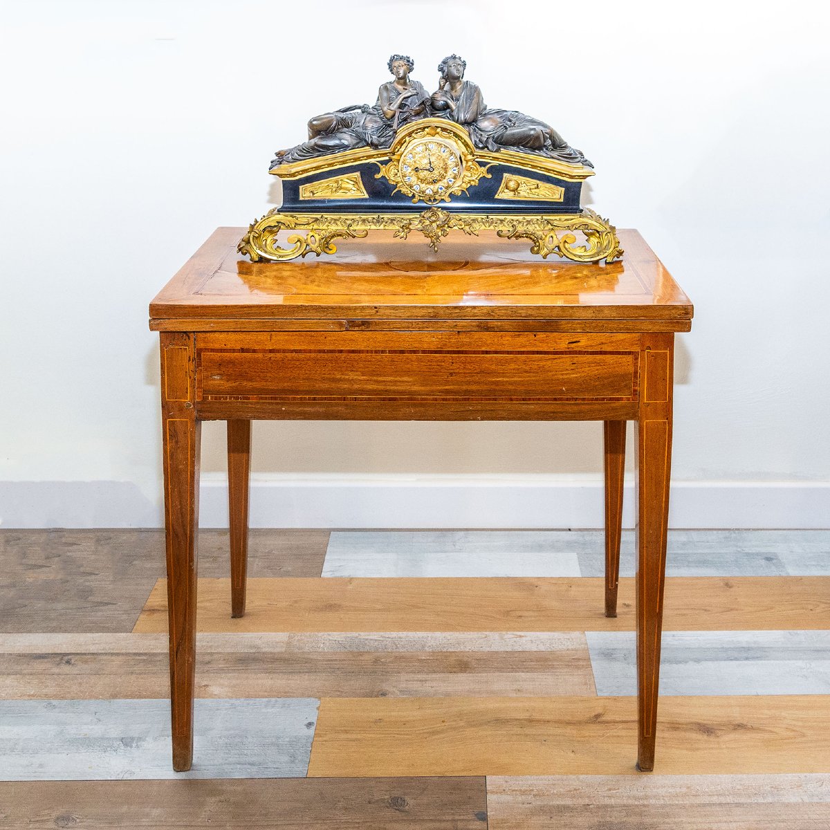 Walnut Game Table, Directoire Style, 19th Century