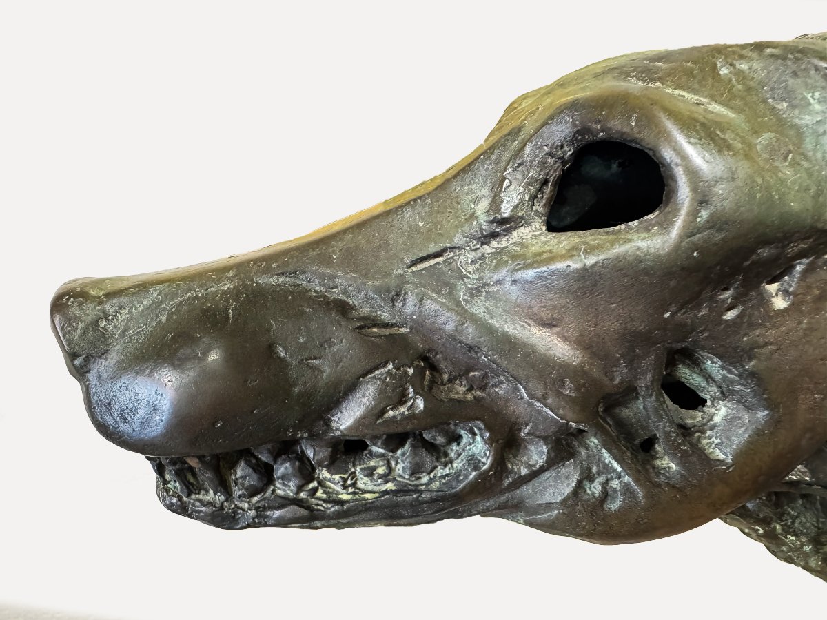 Sebastiano Trovato, "greyhound," In Bronze, Signed, 1975-photo-6
