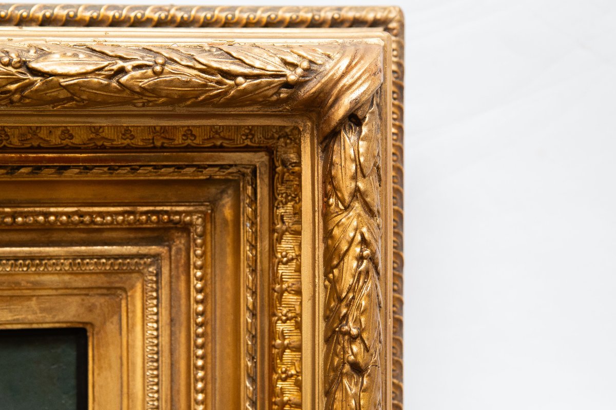 Peinture flamande, huile sur toile, « Scène de genre », XVIIIe siècle-photo-7