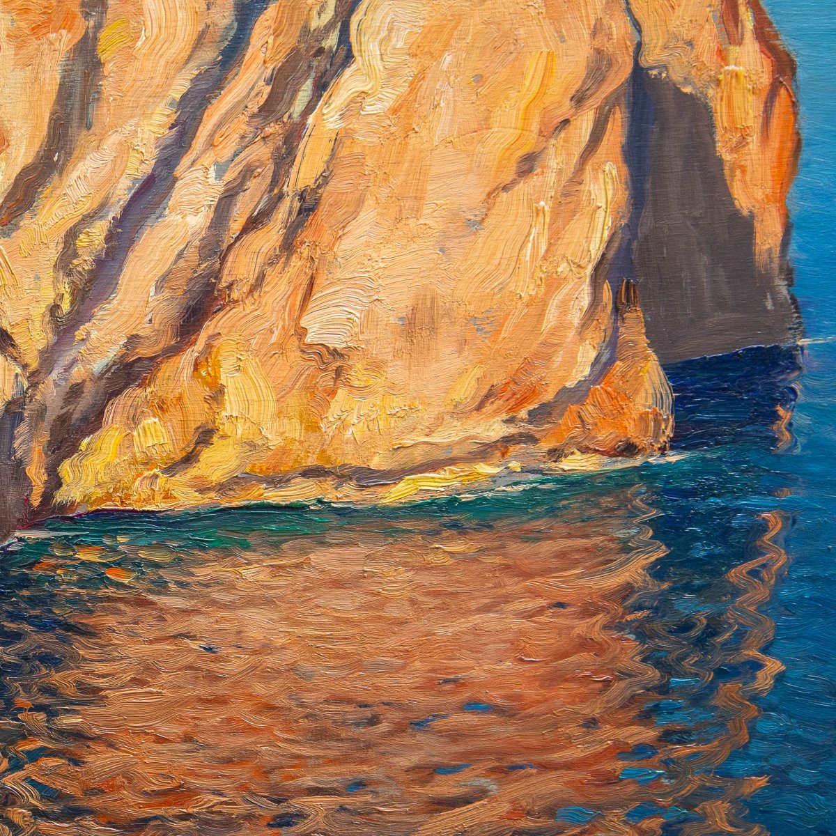 Michele Federico, Oil On Panel, "capri," 20th Century-photo-1
