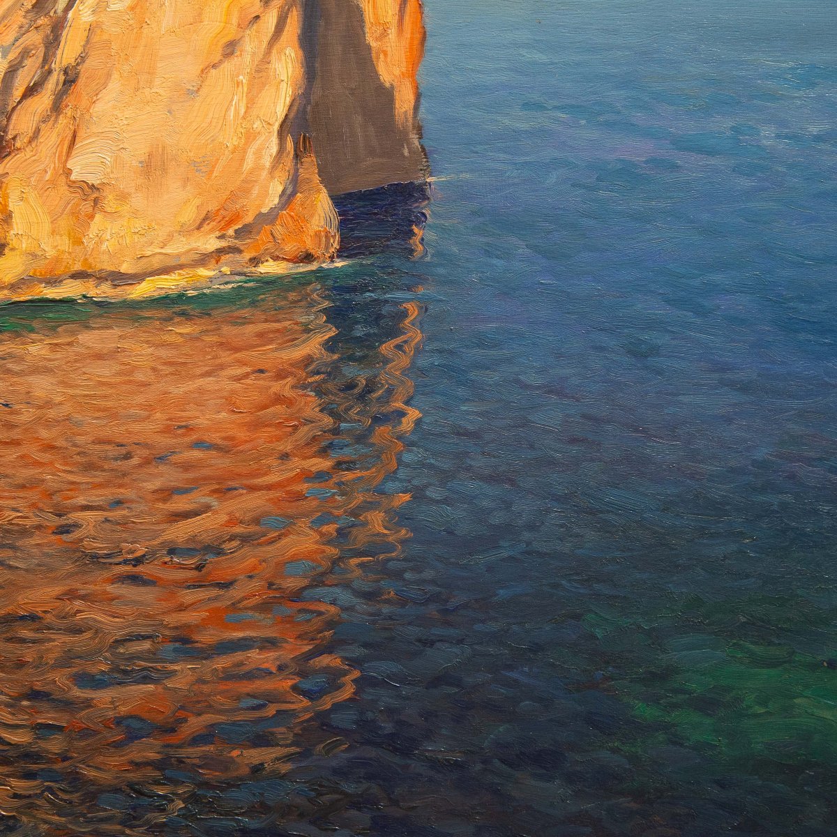 Michele Federico, Oil On Panel, "capri," 20th Century-photo-3