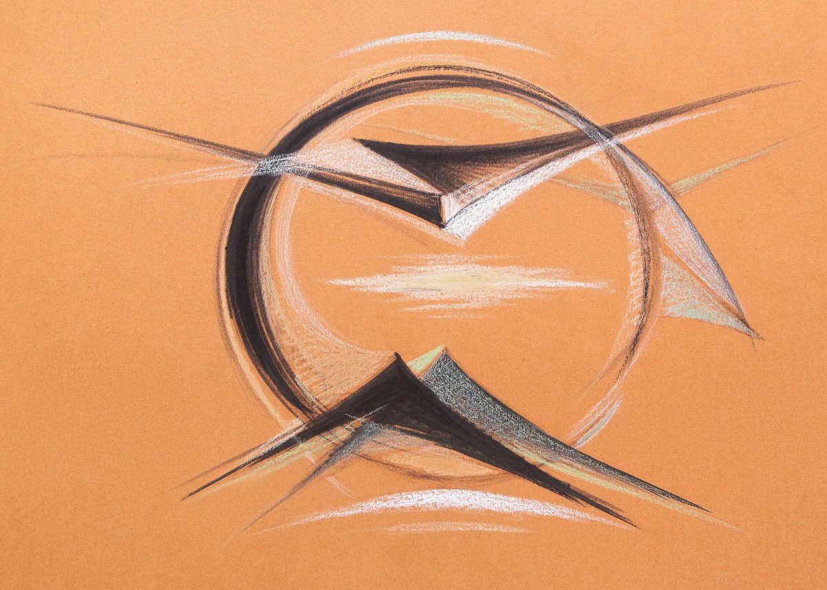 Carmelo Cappello, « œuvre unique », pastel sur papier, signé, 1966-photo-1