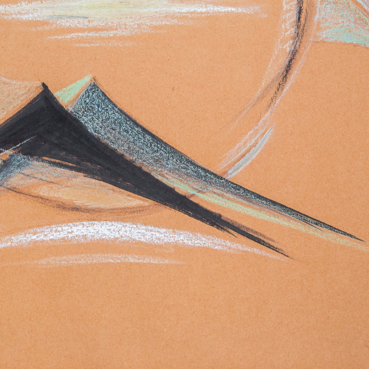 Carmelo Cappello, « œuvre unique », pastel sur papier, signé, 1966-photo-4