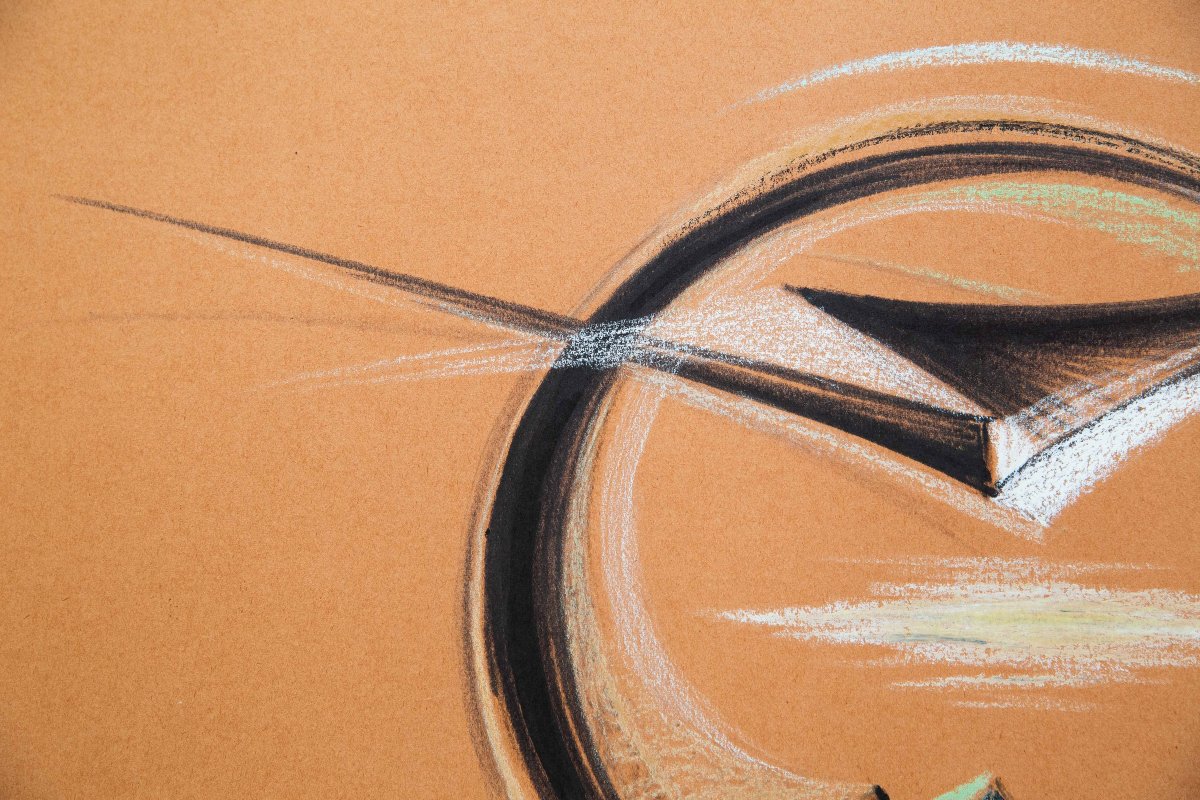 Carmelo Cappello, « œuvre unique », pastel sur papier, signé, 1966-photo-5