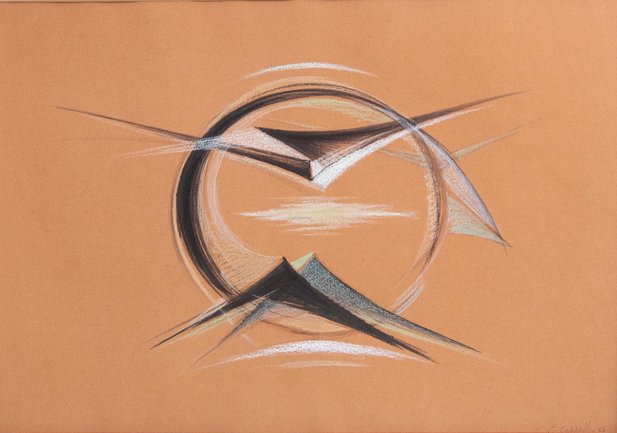 Carmelo Cappello, « œuvre unique », pastel sur papier, signé, 1966